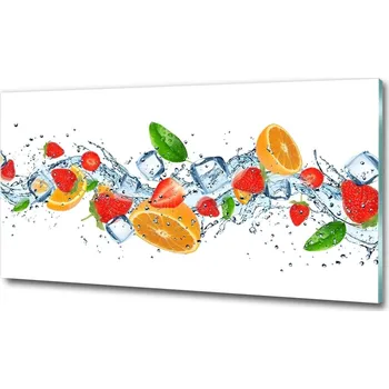 Obraz Foto obraz skleněný horizontální Ovoce s ledem