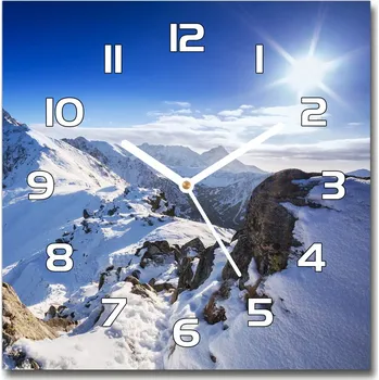 Hodiny Skleněné hodiny na stěnu Vrchol Tater