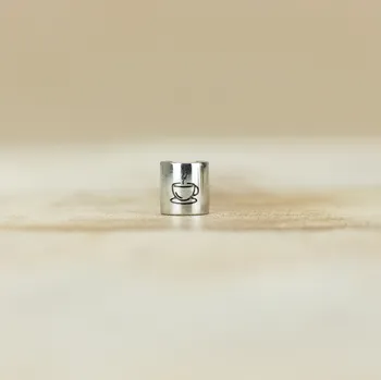 Dětské navlékací korálky Korálek Káva Barva: Stříbrná