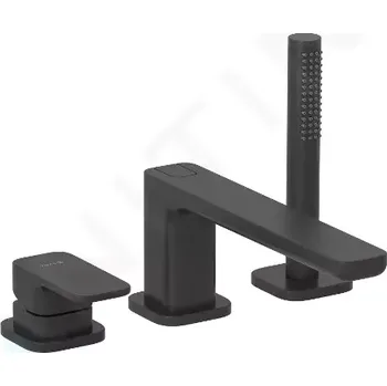 Vodovodní baterie Kludi Renon Baterie na okraj vany, 3-otvorová instalace, matná černá, 424483975