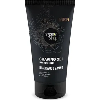 ORGANIC SHOP Osvěžující gel na holení Blackwood a máta 150 ml