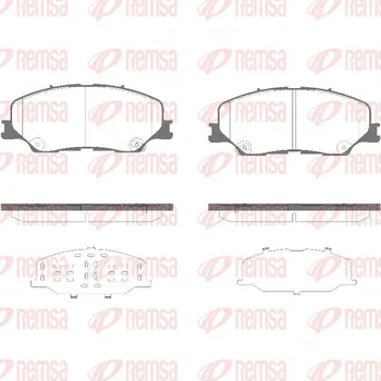 Brzdová destička Sada brzdových destiček, vždy 4 kusy v sadě REMSA 1975.04