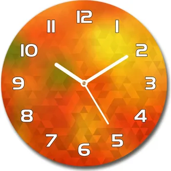 Hodiny Skleněné hodiny na stěnu Abstraktní trojúhelníky