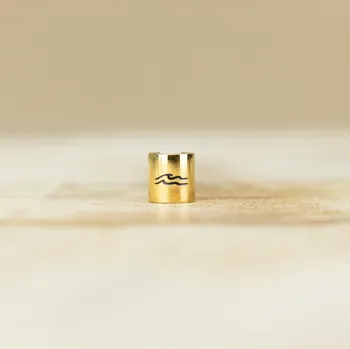 Dětské navlékací korálky Korálek Vlny Barva: Zlatá