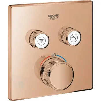 Vodovodní baterie Grohe Grohtherm SmartControl Termostatická baterie pod omítku, pro 2 spotřebiče, Warm Sunset, 29124DA0