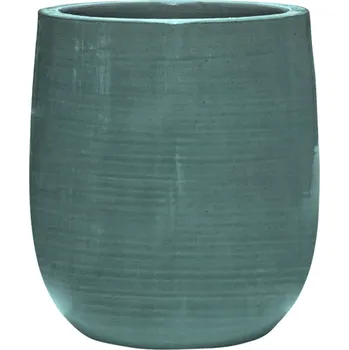 Květináč Plain Striped Darcy Aqua Ø 20 cm / V 23 cm