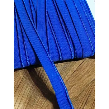 Textilie Lemovací pruženka / ramínková šíře 11 mm s výpustkem barva modrá