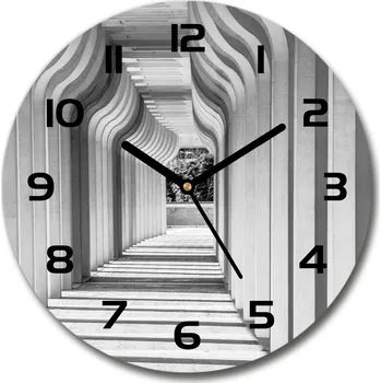Hodiny Skleněné nástěnné hodiny kulaté Chodba
