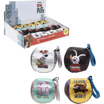 Přívěsek Tajný život mazlíčků soft míček 5cm klíčenka různé druhy