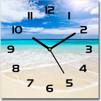 Hodiny Skleněné hodiny čtverec Tropická pláž