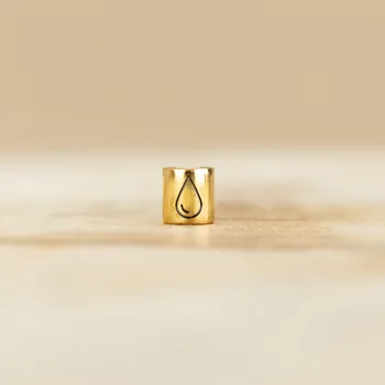 Dětské navlékací korálky Slza Barva: Zlatá