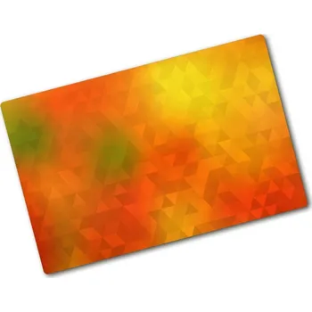 Kuchyňské prkénko Deska na krájení skleněná Abstrakce trojúhleníky