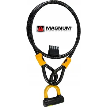 Zámek na kolo MAGNUM PEVNÝ ZÁMEK NA KOLO SKÚTR KOLOBĚŽKU MOTOCYKL BLOKÁDA 182cm