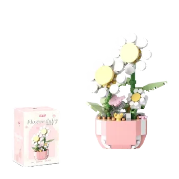 ostatní stavebnice Zhe Gao Kopretiny v květináči stavebnice