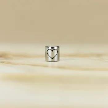 Dětské navlékací korálky Korálek Srdce Barva: Stříbrná