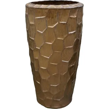 Květináč Cascara Partner Relief Sepia Ø 52 cm / V 95 cm