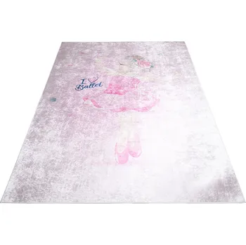 Koberec Dětský koberec Emma Kids - zamilovaná baletka - růžový Rozměr koberce: 160x230 cm