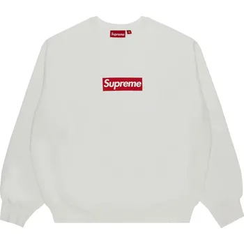 Pánská mikina Supreme Washed Box Logo Crewneck White Velikost: XL