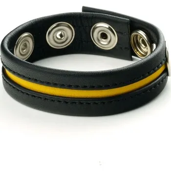 Prowler Red Cock Strap Black/Yellow, nastavitelný pásek na penis a varlata