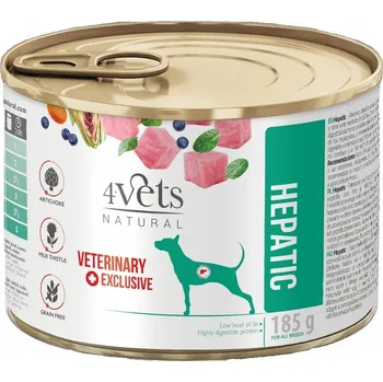 Krmivo pro psa 4Vets Natural Hepatic Vlhké krmivo s jaterní gramáží 185 g