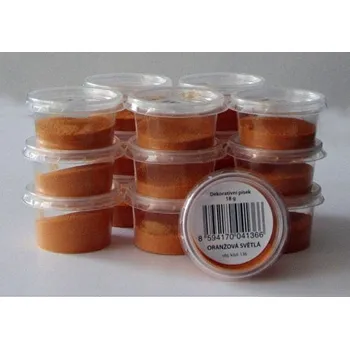 Dekorativní písek 18g oranžová světle