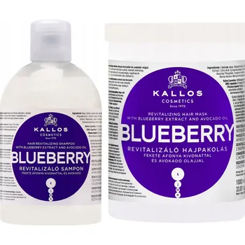 Šampon Sada Kallos Bluberry Vyživující Šampon 1000 ml + maska pro poškozené vlasy