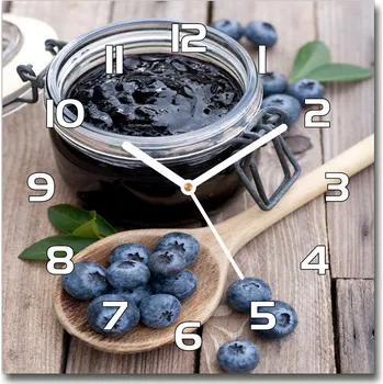 Hodiny Skleněné hodiny čtverec Borůvkový džem