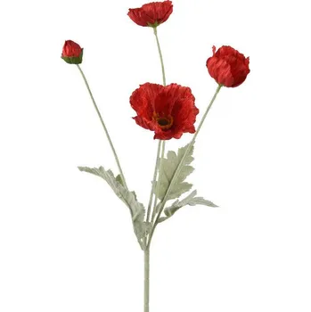 umělá květina Kaemingk Vlčí mák, 14x7x63 cm, červený, KSD