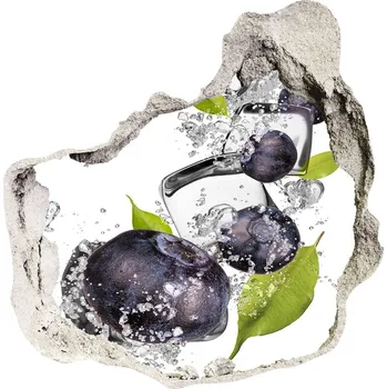 Fototapeta Nálepka 3D díra na zeď Borůvky s ledem