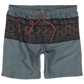 Pánské plavky Plavecké šortky z RED by EMP - Swim Shorts With Graphic Design - Muži - tmavě šedá
