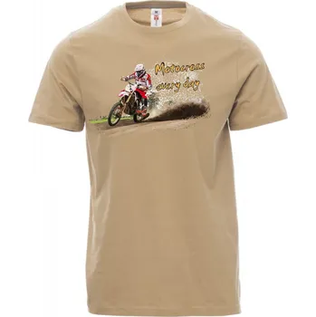 Pánské tričko payper Motocross 02 Barva: teplá hnědá 11004, Velikost: M