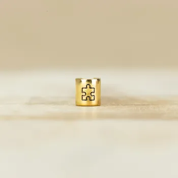 Dětské navlékací korálky Puzzle Barva: Zlatá