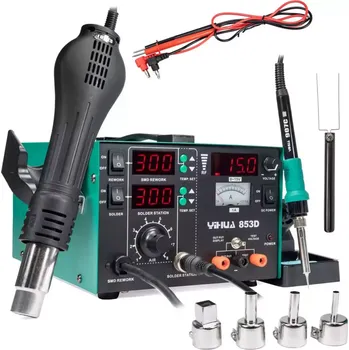 Páječka Horkovzdušná pájecí stanice YIHUA 853D (800W 100-480°C + zdroj 1A 0-15V RF)