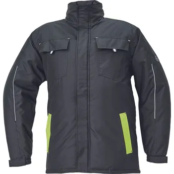 pracovní bunda CERVA MAX VIVO / Zimní parka - černá/žlutá 4XL