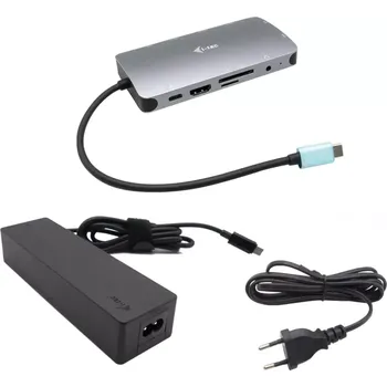 i-tec USB-C Metal Nano Dock HDMI/VGA with LAN, Power Delivery 100 W + zdroj 100W