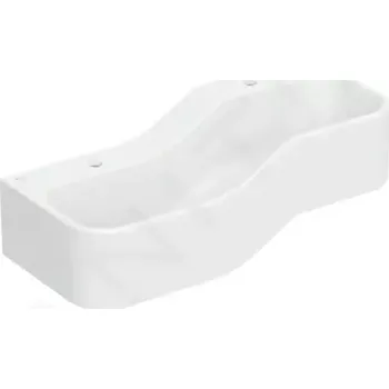 Geberit Bambini Dvojumyvadlo pro děti, 90x39 cm, levé, bez přepadu, 2 otvory pro baterii, alpská bílá, 502.973.00.1