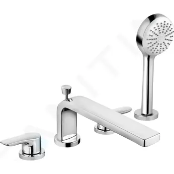 Vodovodní baterie Kludi Pure&Solid Vanová baterie, 4-otvorová instalace, chrom, 344230575