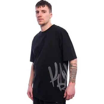 Pánské tričko Triko Karl Kani - Woven Signature Kani Tag Tee - black/dark grey velikost S
