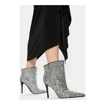 Dámské kozačky Polokozačky Steve Madden Sentinel-R SM11003450 Stříbrná 38