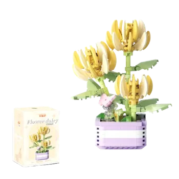 ostatní stavebnice Zhe Gao Chryzantéma v květináči stavebnice