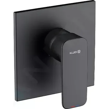 Vodovodní baterie Kludi Pure&Style Sprchová baterie pod omítku, matná černá, 407553975