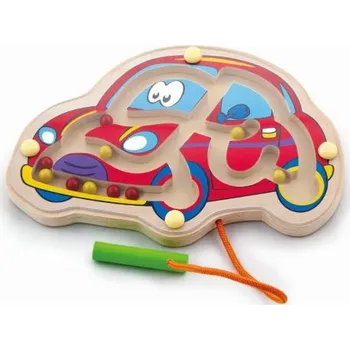 Dřevěná hračka Dřevěný magnetický labyrint Viga Auto
