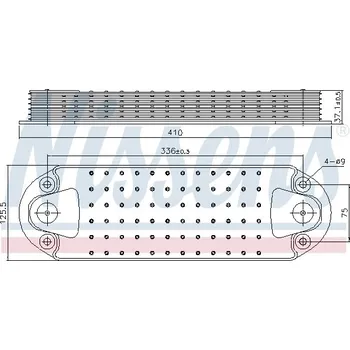 Chladič motoru Olejový chladič pro motorový olej NISSENS 91308