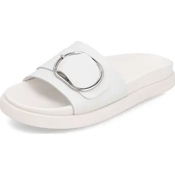 Dámské pantofle Dámské nazouváky RIEKER W1453-80 bílá S5 38