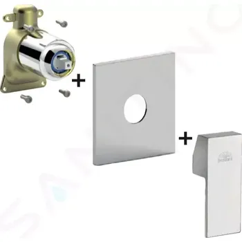 Vodovodní baterie Paffoni West Baterie pod omítku pro 1 spotřebič, chrom, WSBOX010CR