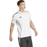 Bavlněné triko s límečkem Adidas Polo TIRO 25 COMPETITION bílé Velikost: 164