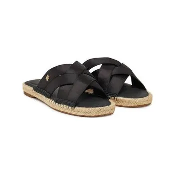 Dámské baleríny Espadrilky Tommy Hilfiger Satin Espadrille Mule FW0FW08502 Černá 41