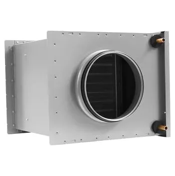 Teplovzdušný ventilátor Systemair VBC 400-3 vodní ohřívač pro kruhové potrubí