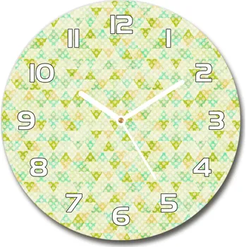Hodiny Skleněné hodiny kulaté Geometrické pozadí