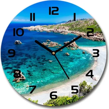 Hodiny Skleněné hodiny kulaté Mořský záliv